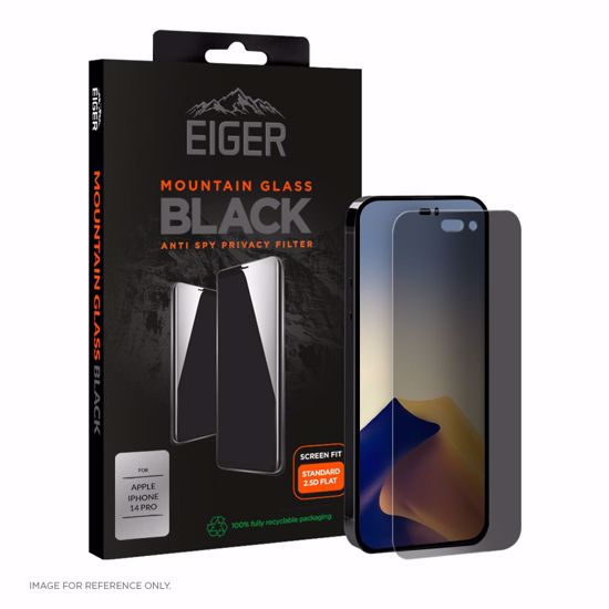 Picture of Eiger Eiger Mountain Black Privacy GRS Screen Protector for Apple iPhone 14 Pro in Black